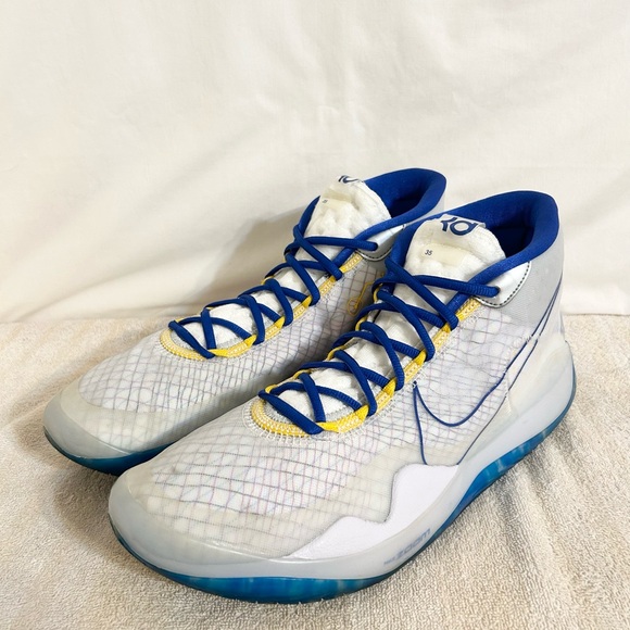 Nike KD 12 Warriors Home White/Blue size 14 MEN’S BASKETBALL SHOES - Picture 3 of 8
